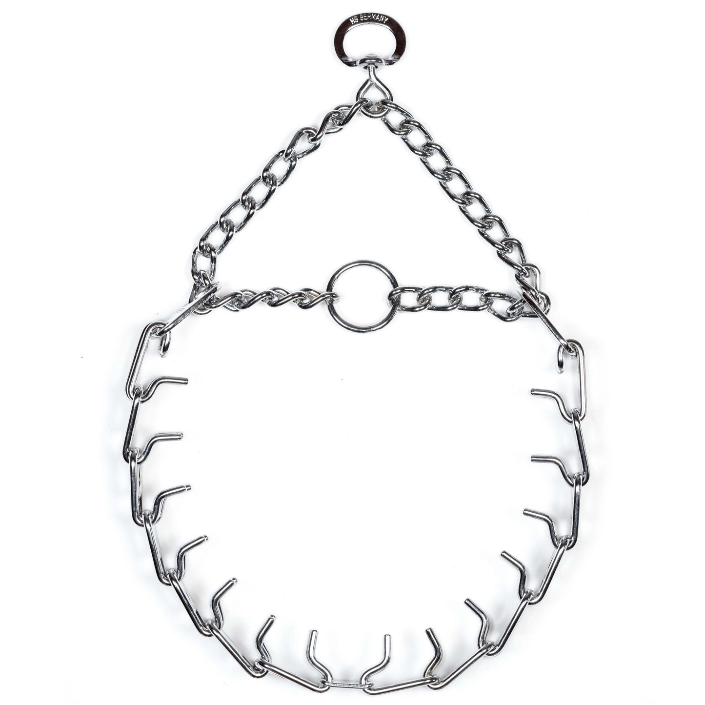 Herm Sprenger ULTRA-PLUS Training Collar with Center-Plate and Assembly Chain Short Version Chrome