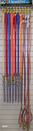 Leather Brothers SunGloTM Tree Leads in various colors displayed on a rack