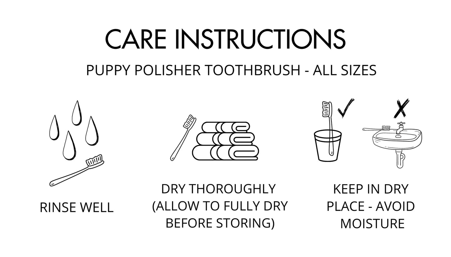 Puppy Polisher Biodegradable Toothbrush Regular/Medium- Case of 10