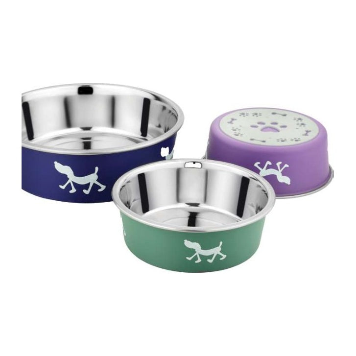 Advance Pet Products Panache colored stainless steel dog bowls