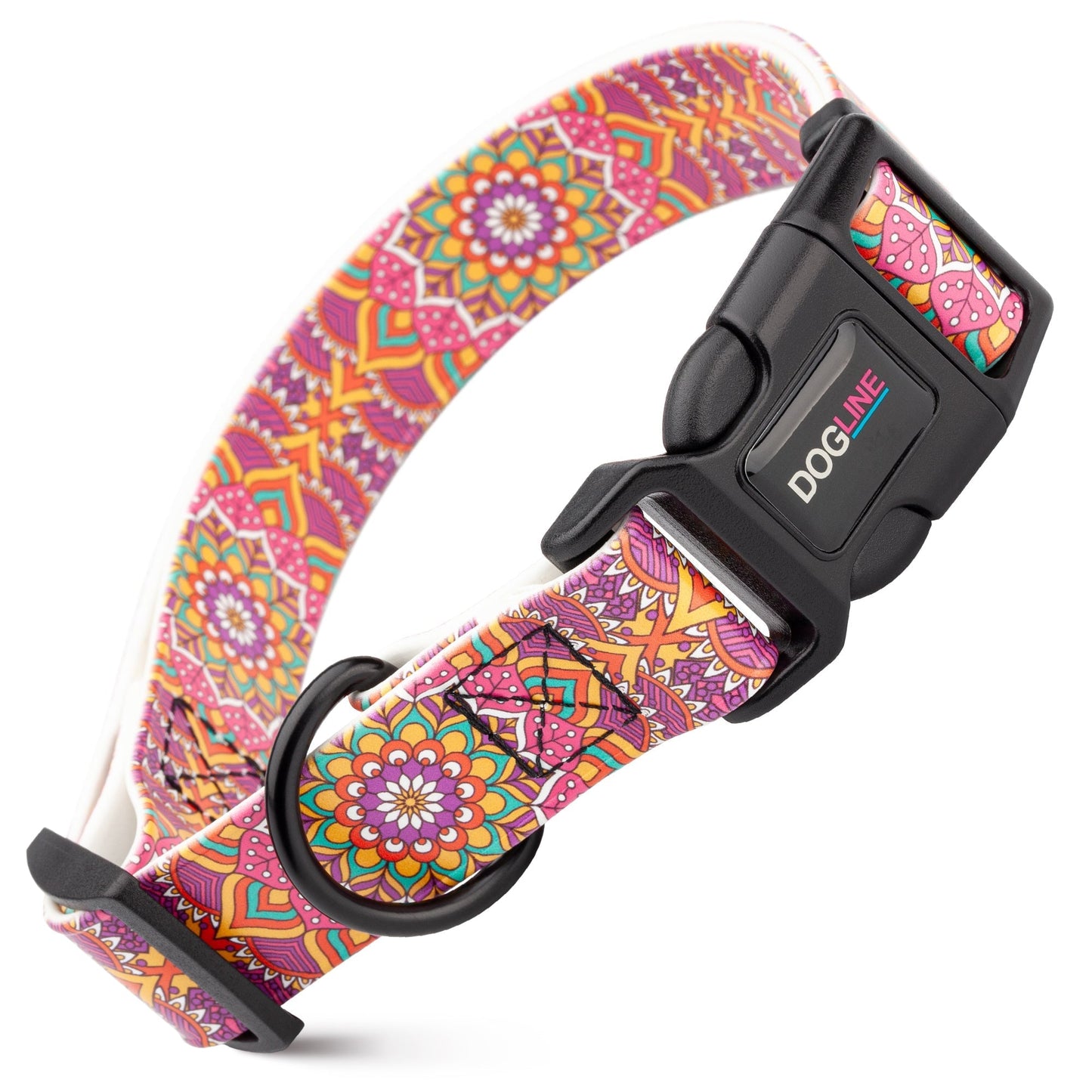 Dogline Biothane Printed Dog Collar with Quick Release Buckle