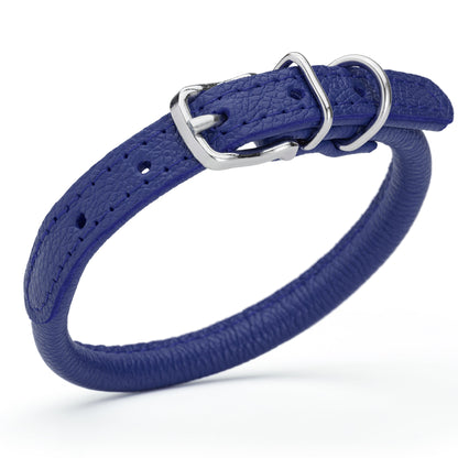 Soft Leather Round Dog Collar