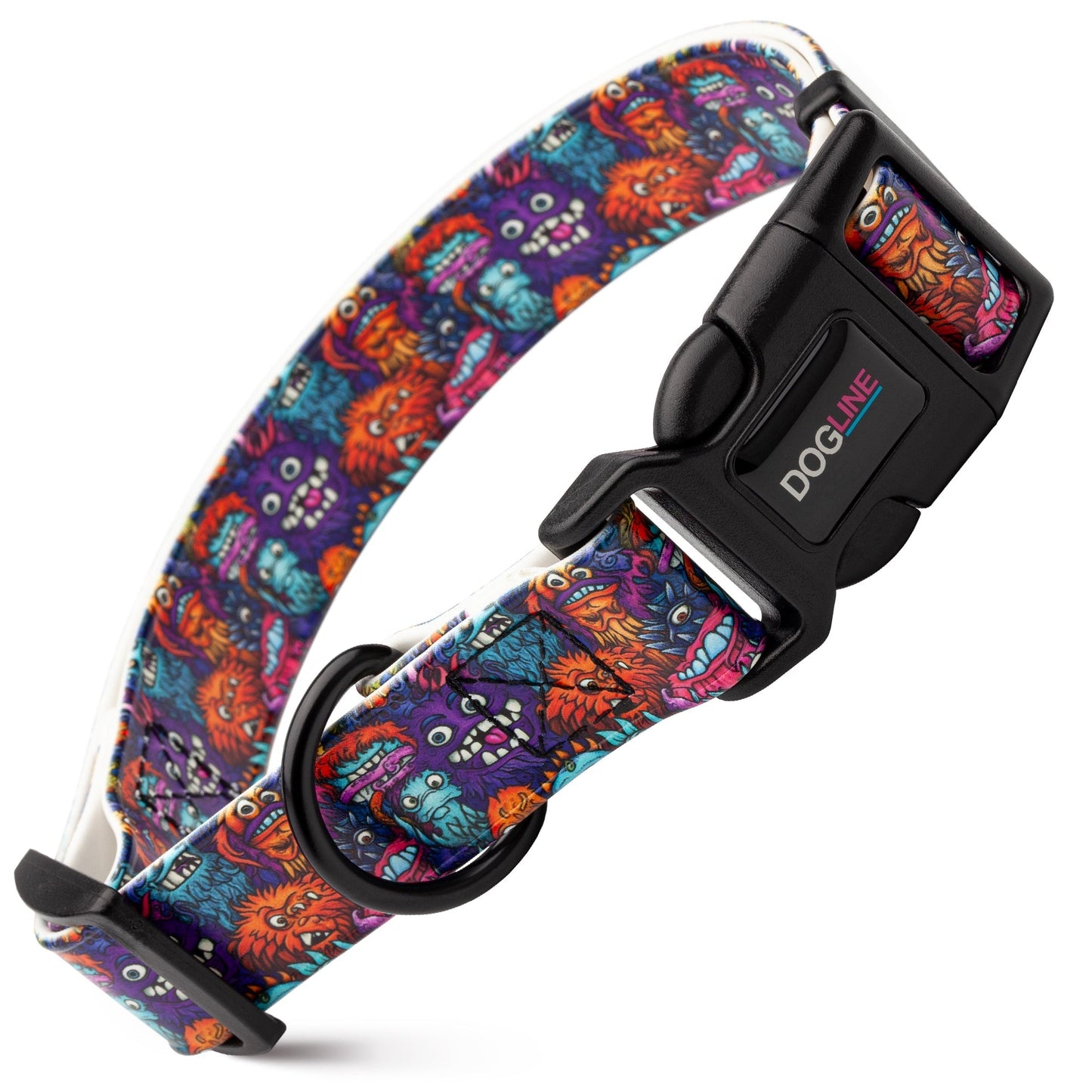 Dogline Biothane Printed Dog Collar with Quick Release Buckle