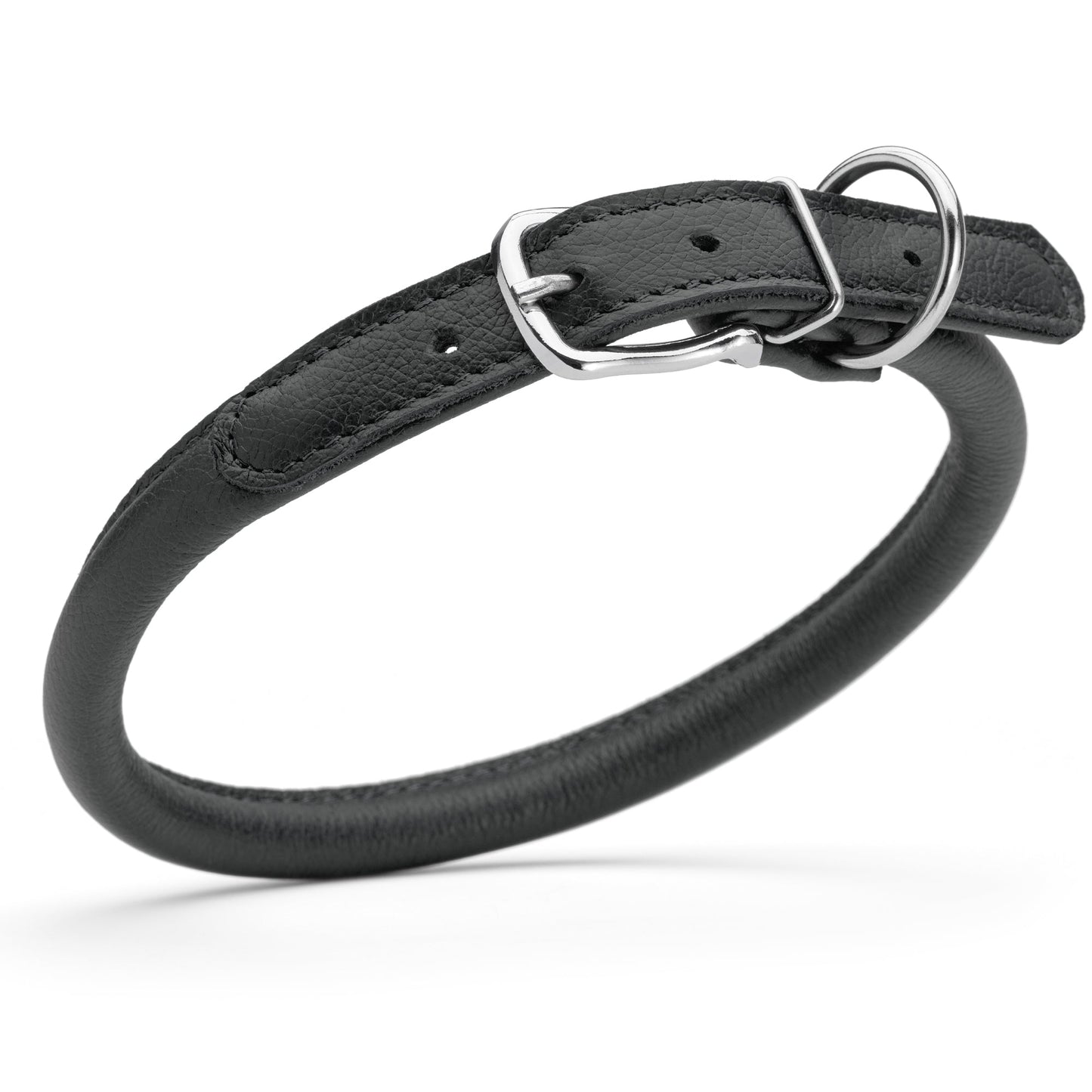 Soft Leather Round Dog Collar