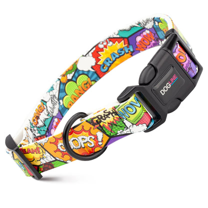 Dogline Biothane Printed Dog Collar with Quick Release Buckle