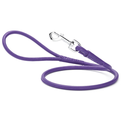 Soft Leather Round Dog Lead