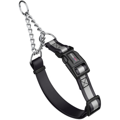 Reflective Biothane Martingale Dog Collar with Quick Release Buckle