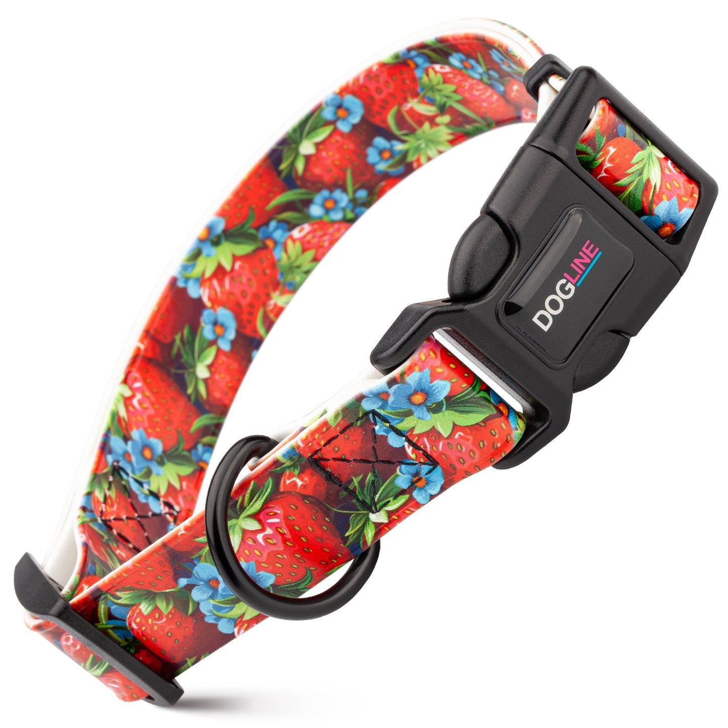 Dogline Biothane Printed Dog Collar with Quick Release Buckle