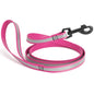 Reflective Biothane Dog Leash with Black Hardware