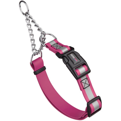 Reflective Biothane Martingale Dog Collar with Quick Release Buckle
