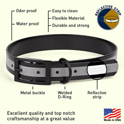Biothane Translucent Reflective Dog Collar