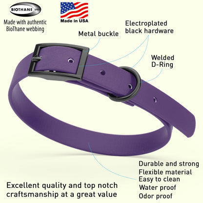 Biothane Waterproof Dog Collar - S (12 to 15 inches)