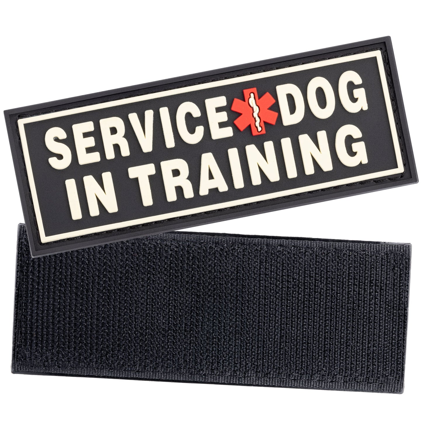 Dogline 3D Rubber Service Dog in Training Removable Accessories for Dog Harness and Vest