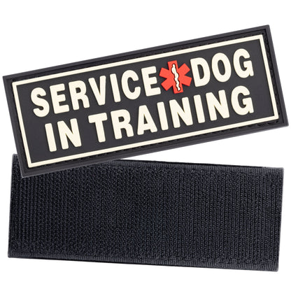 Dogline 3D Rubber Service Dog in Training Removable Accessories for Dog Harness and Vest