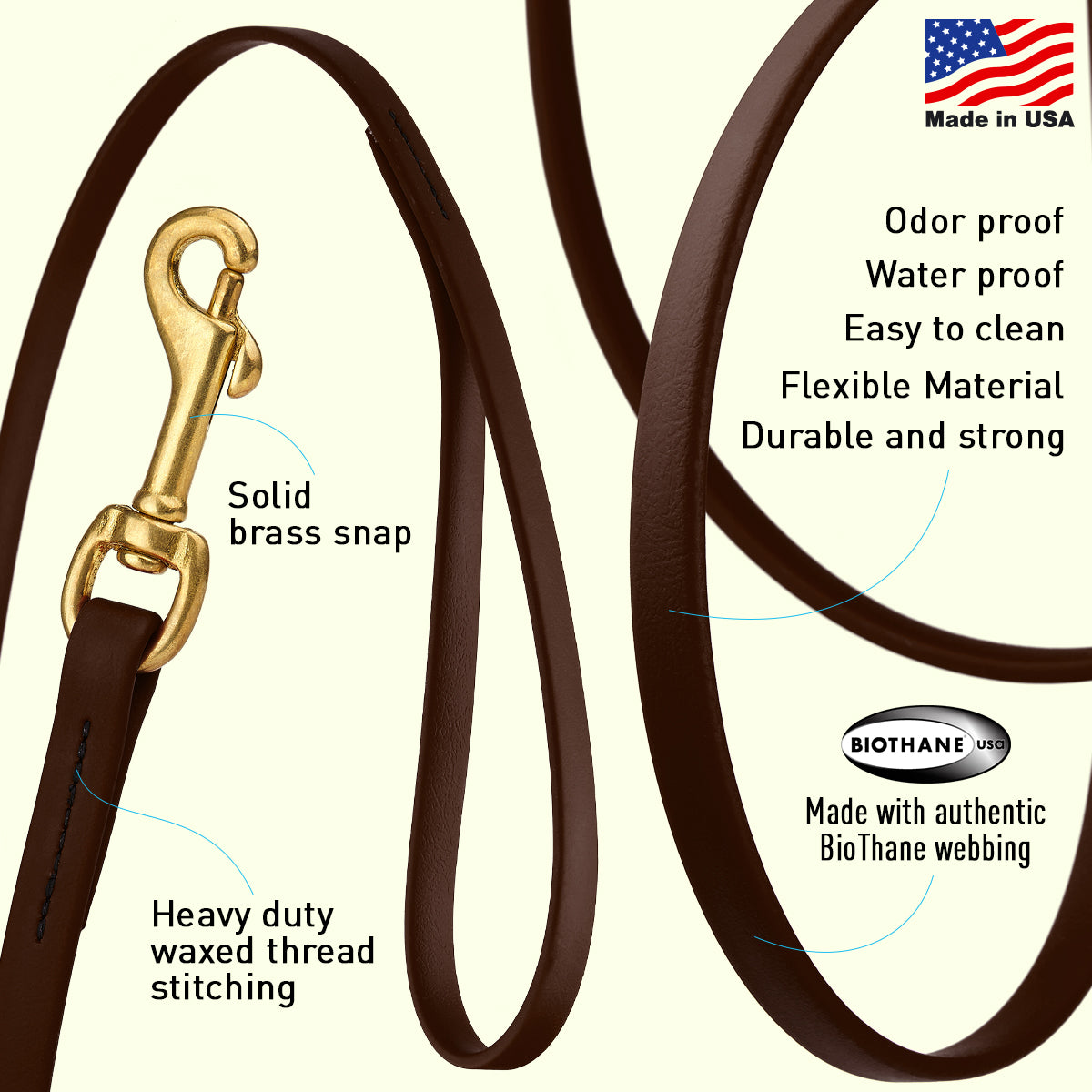 Viper Biothane Long Line 15 ft Dog Lead