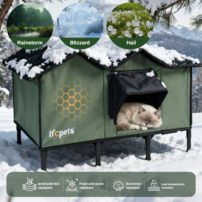 Insulated Elevated Outdoor Cat House