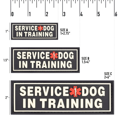 Dogline 3D Rubber Service Dog in Training Removable Accessories for Dog Harness and Vest