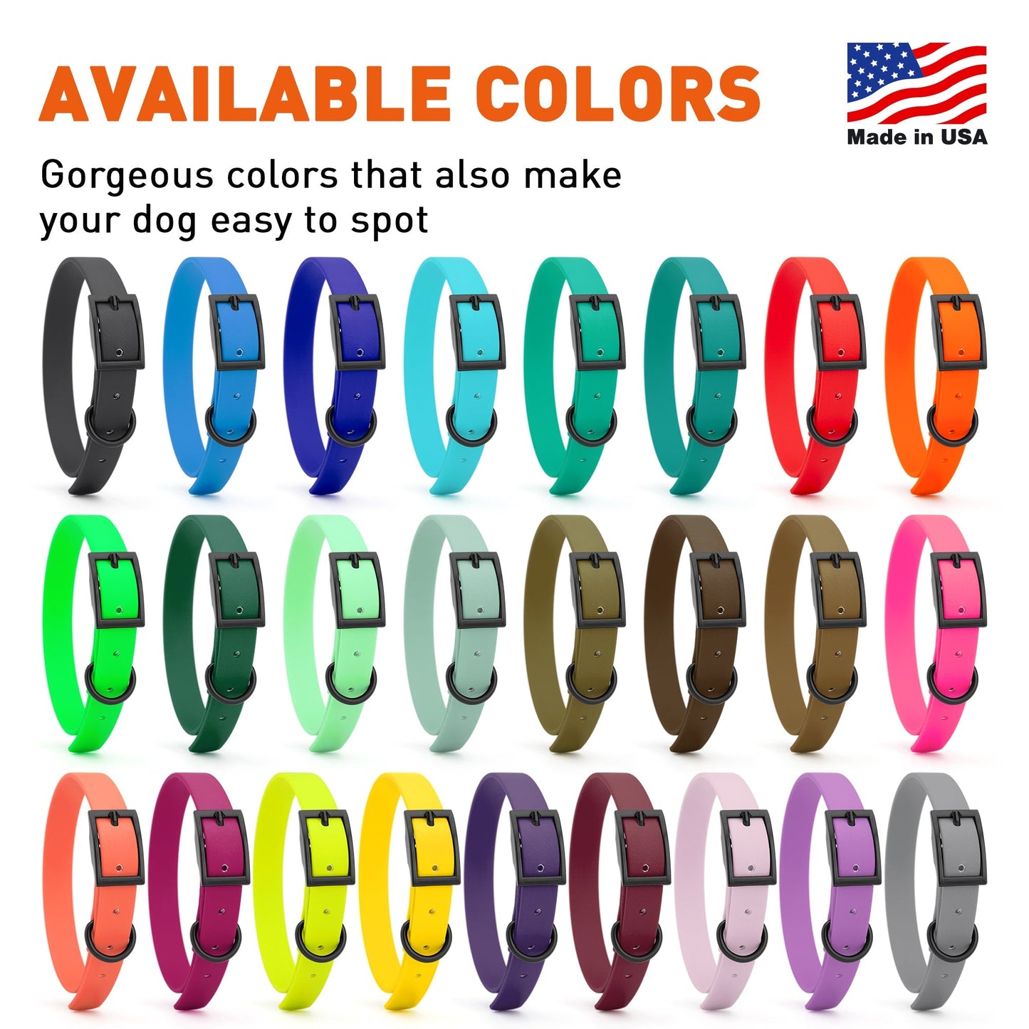 Biothane Waterproof Dog Collar - S (12 to 15 inches)