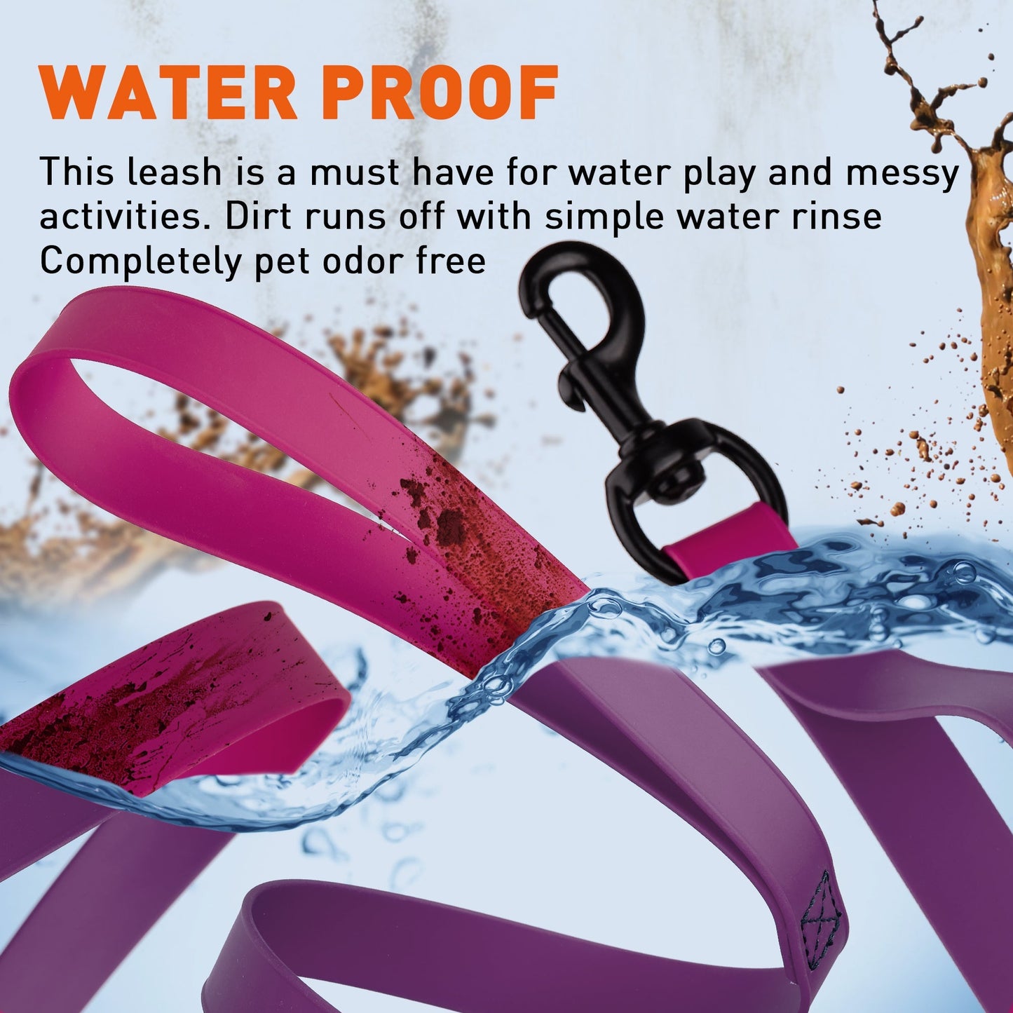 Biothane Waterproof Multi-Handle Dog Leash