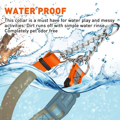 Reflective Biothane Martingale Dog Collar with Quick Release Buckle