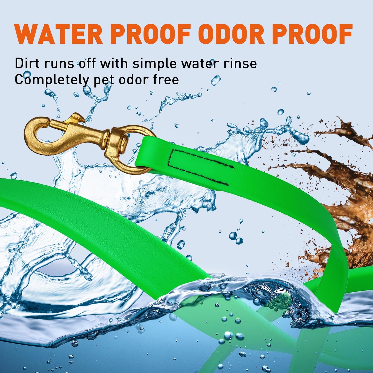 Viper Biothane Traffic Lead - Brass Hardware