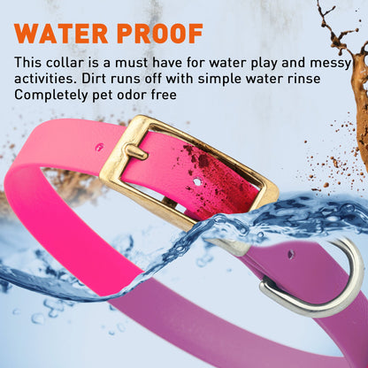 Viper Biothane Waterproof Collar - Brass Hardware - Size M (15 to 18 inches)