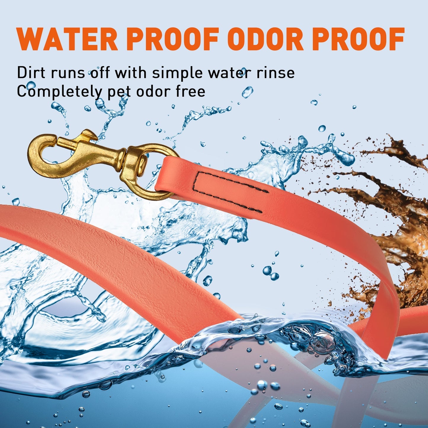 Viper Biothane Working Dog Lead, 6 Feet Long