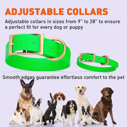 Viper Biothane Waterproof Collar - Brass Hardware - Size XL, Wide (20 to 24 inches)