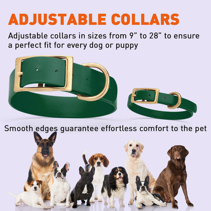Viper Biothane Waterproof Collar - Brass Hardware - Size XXL, 1.5 in Wide (24 to 28 inches)