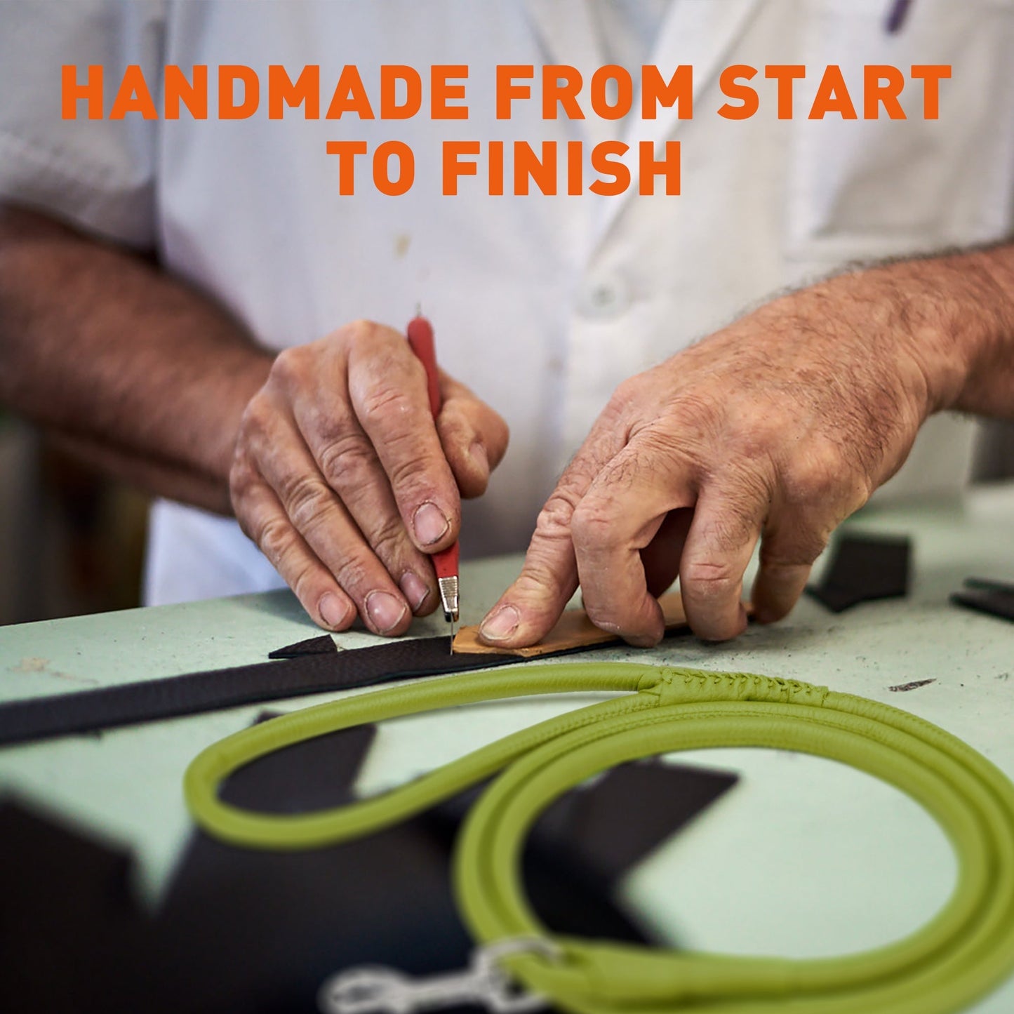 Soft Leather Round Dog Lead