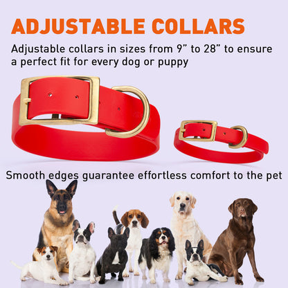 Viper Biothane Waterproof Collar - Brass Hardware - Size L, 1.5 in Wide (16 to 20 inches)