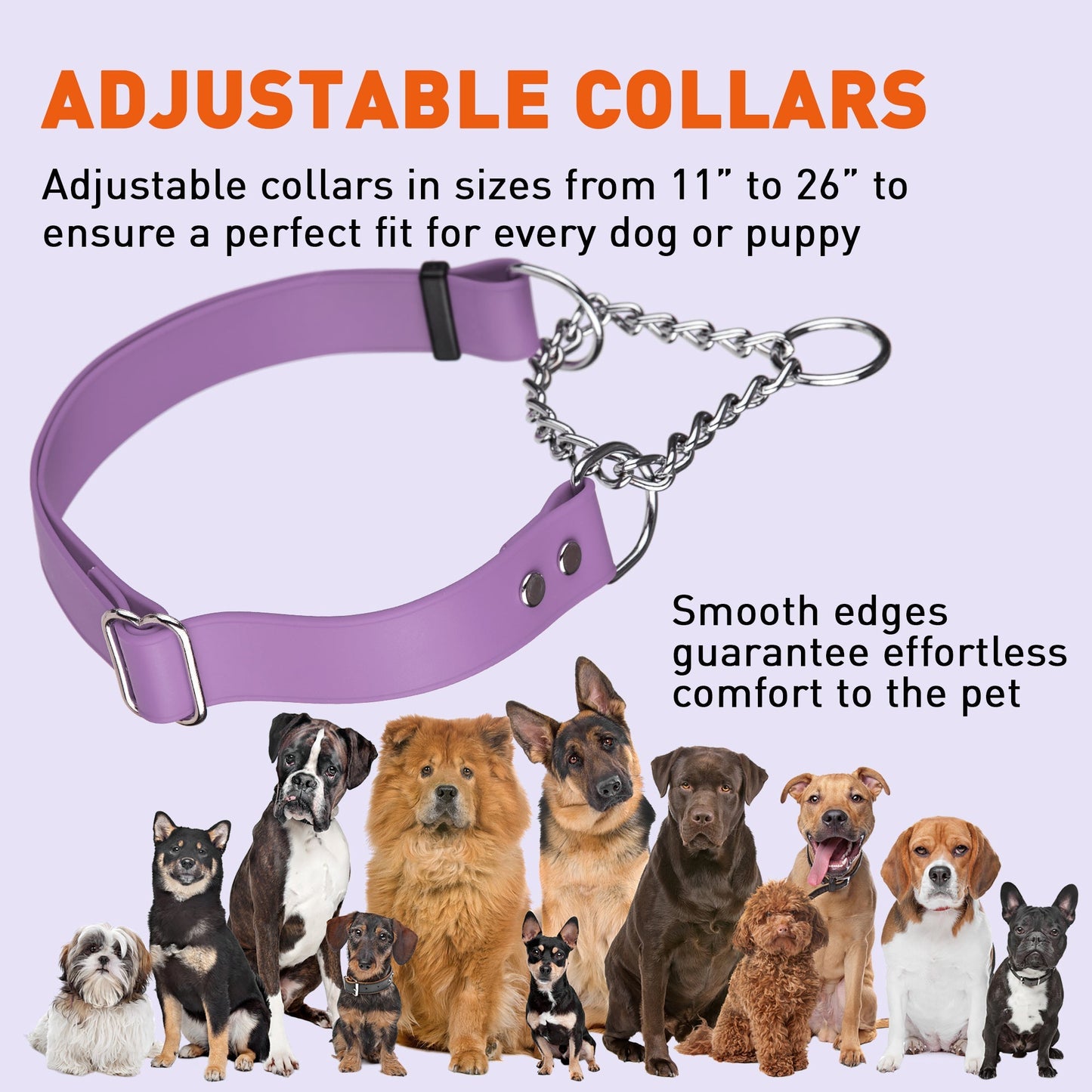 Biothane Adjustable Martingale Dog Collar