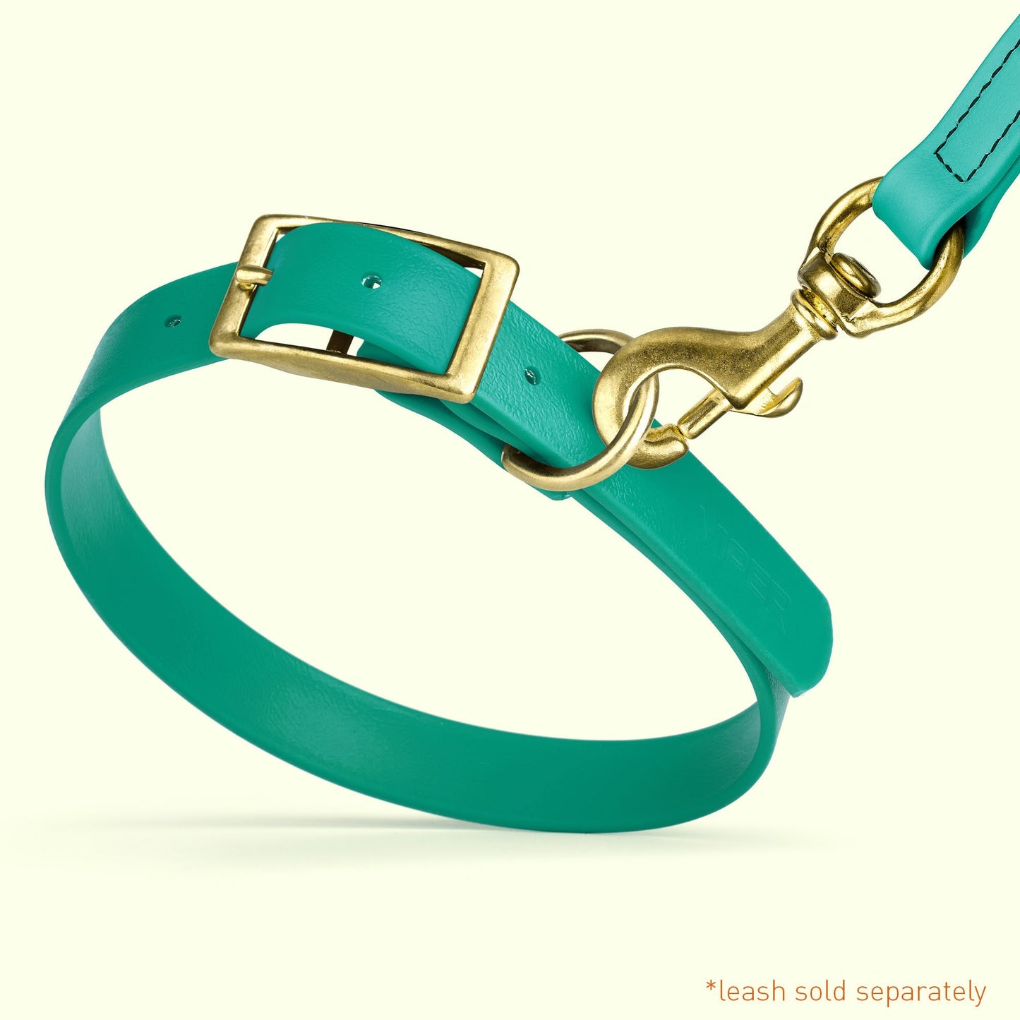 Viper Biothane Waterproof Collar - Brass Hardware - Size XL (22 to 25 inches)