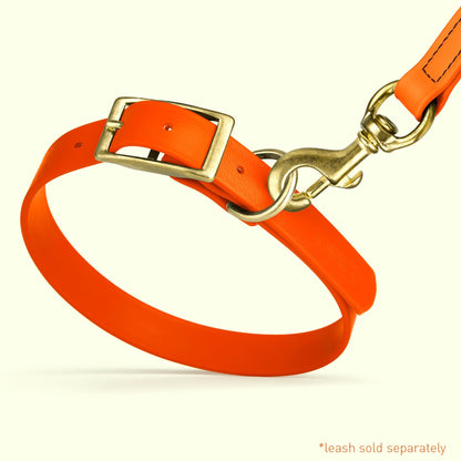 Viper Biothane Waterproof Collar - Brass Hardware - Size XXL, 1.5 in Wide (24 to 28 inches)