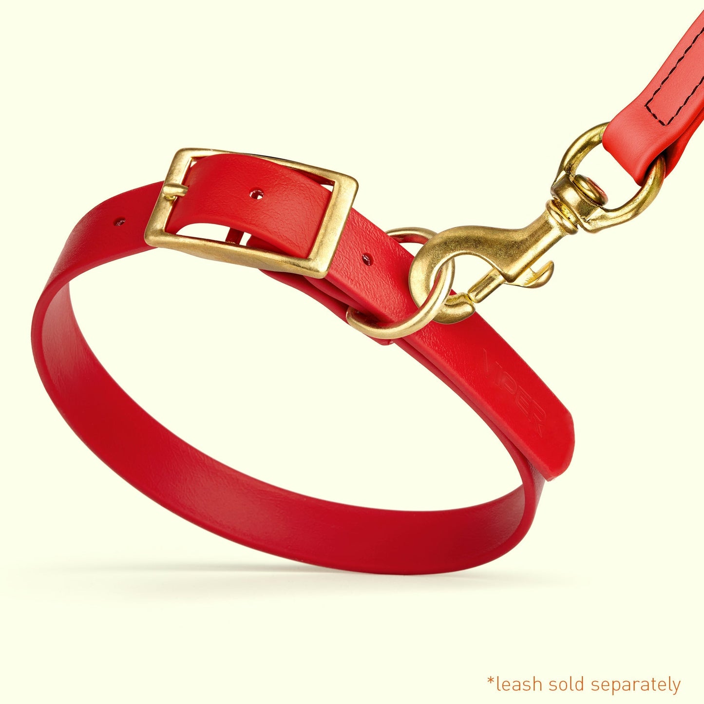 Viper Biothane Waterproof Collar - Brass Hardware - Size M (15 to 18 inches)