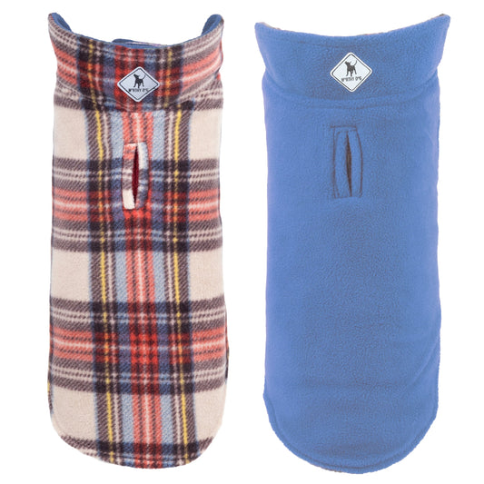 Fargo Fleece Jacket - Tan/Brown Teal