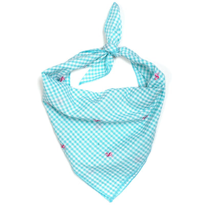 Gingham Flamingos Bandana