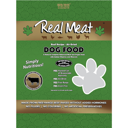 Real Meat Air Dried Beef Dog Food 10lb