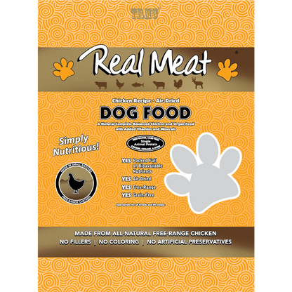 Real Meat Air Dried Chicken Dog Food 10lb