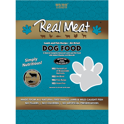 Real Meat Air Dried Lamb & Fish Dog Food 10lb
