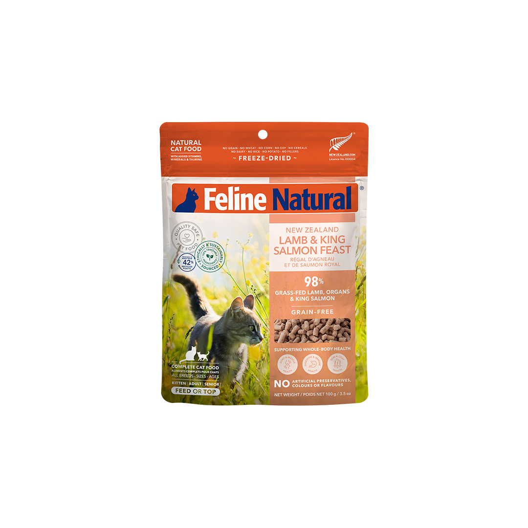 Feline Natural Lamb & Salmon Feast Freeze Dried Cat Food