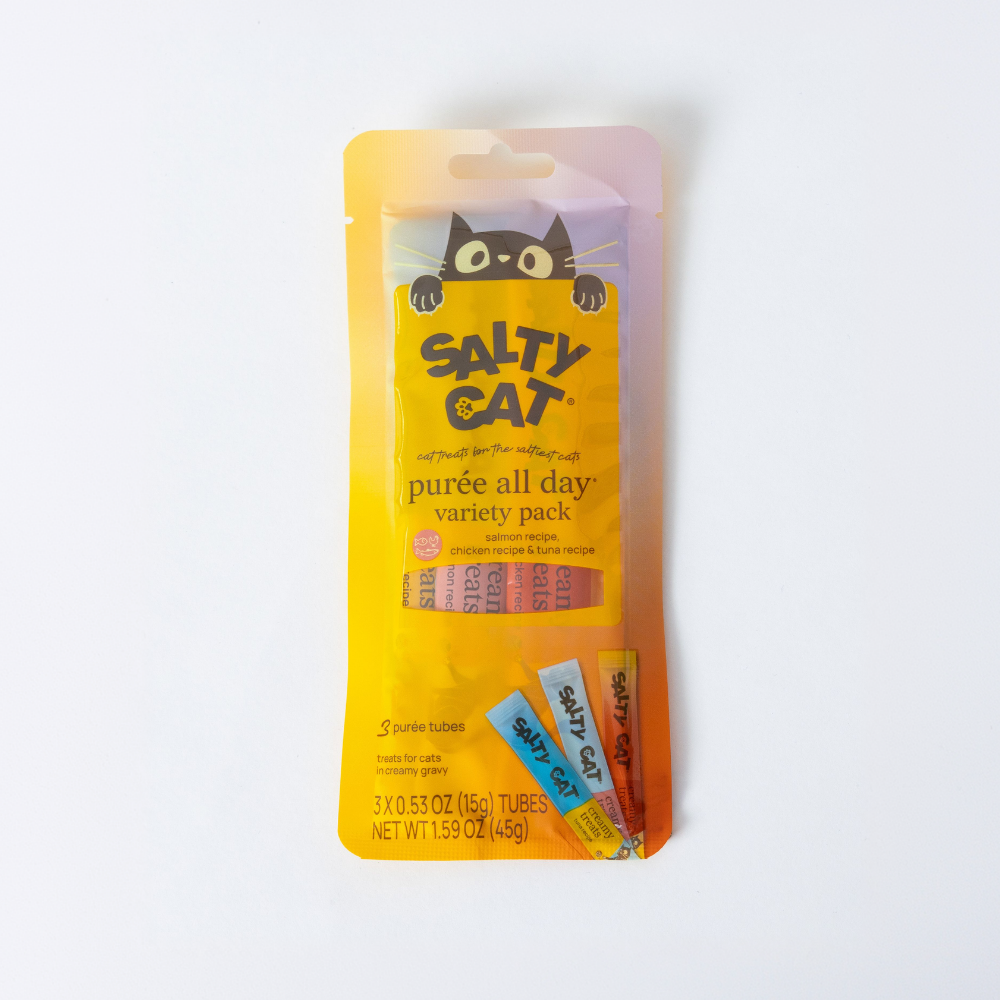 Salty Cat Purée All Day Variety Tube Treats 3-Pack