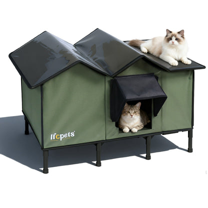 Insulated Elevated Outdoor Cat House