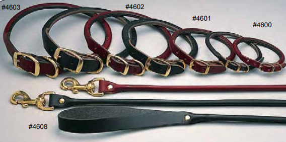 Round Latigo Collars & Leads