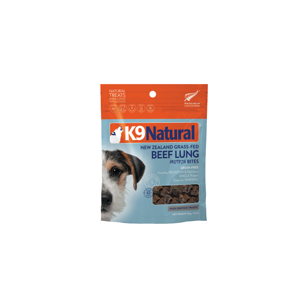 K9 Natural Beef Lung Protein Bites Dog Treats