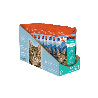Feline Natural Hoki & Beef Feast Pouch Cat Food