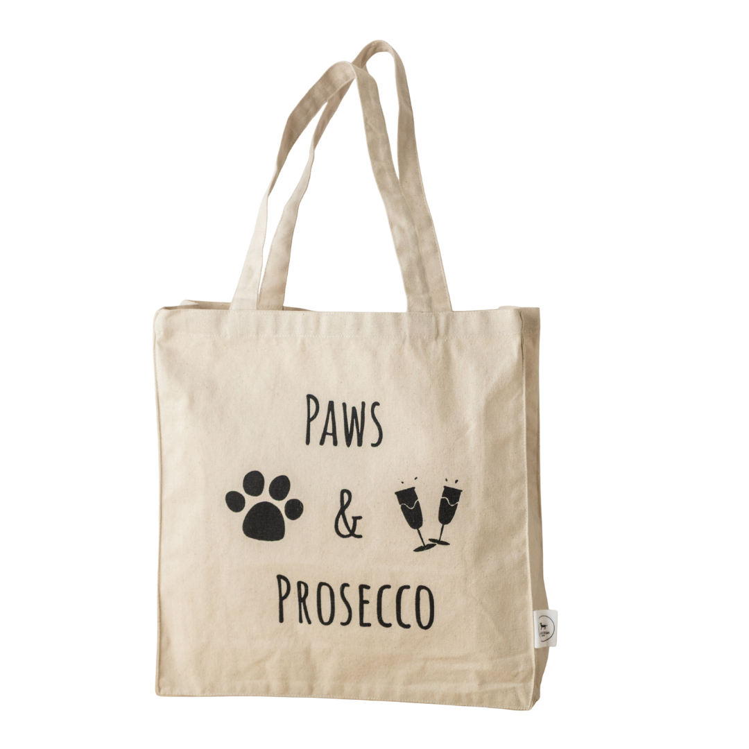 Paws and Prosecco Tote Bag