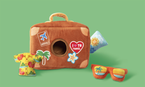 PACK YOUR BAGS HIDE & SEEK PLUSH DOG TOY Case of 4