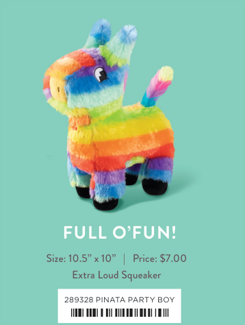 PINATA PARTY BOY PET TOY Case of 4