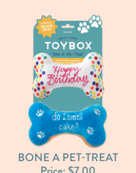 BIRTHDAY BONE COOKIES PET TOY Case of 4